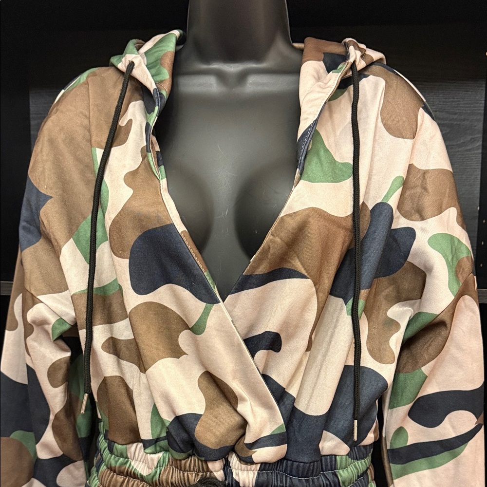 Camouflage Hooded Dress